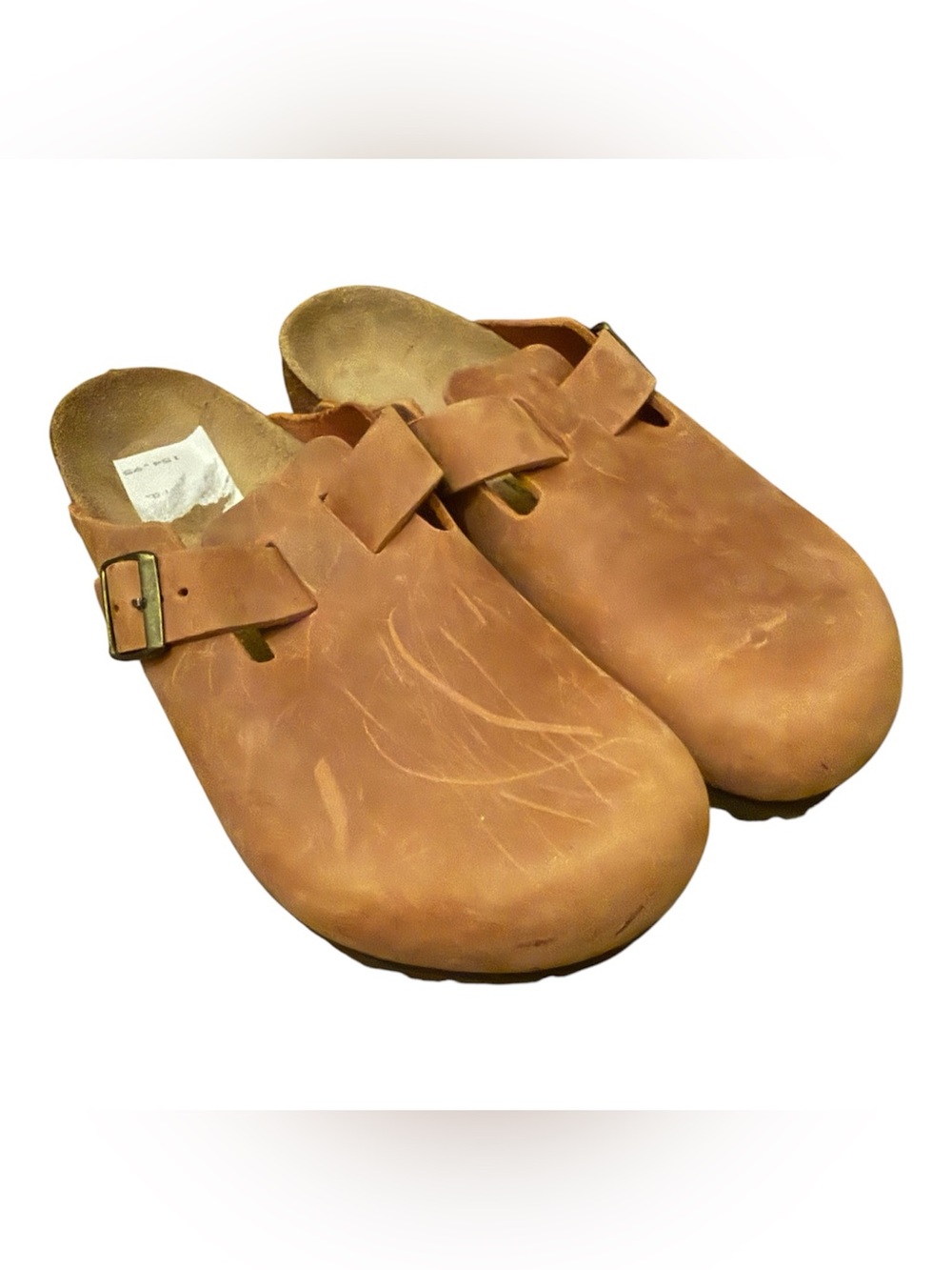 NEW BIRKENSTOCK Boston Oiled Leather Clogs Tobacco brown size 42